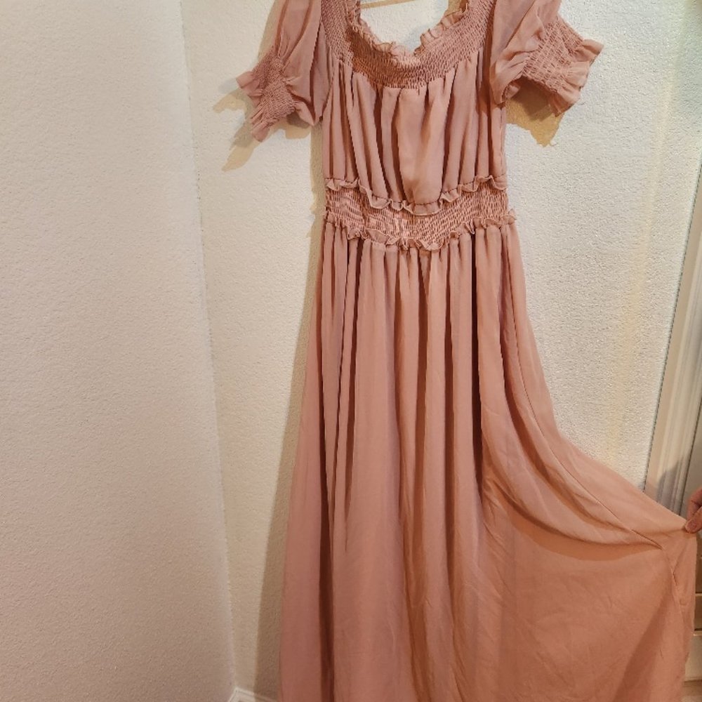 BalticBorn  Dress Brand New with tags in size L. Pink with ruffles.
